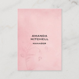 垂直フローラピンク背景の平モダン面 名刺