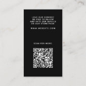 垂直ブラックエレガントありがとう 名刺 (裏面)