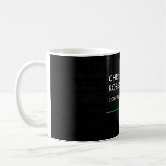 垂直ブラックグレー魅力的 コーヒーマグカップ (左)