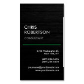 垂直ブラックグレー魅力的 マグネット名刺 (正面縦)