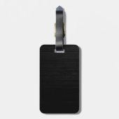 垂直ブラックグレー魅力的 ラゲッジタグ (裏面縦)