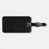 垂直ブラックグレー魅力的 ラゲッジタグ (裏面横)