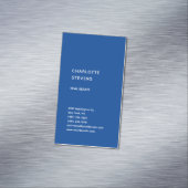 垂直ブルートレンディーミニマルエレガントシンプルリスト マグネット名刺 (インサイチュ)