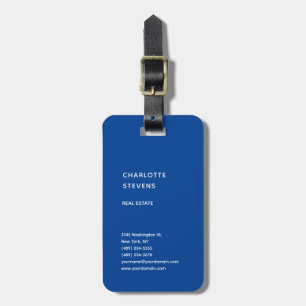 垂直ブルートレンディーミニマルエレガントシンプルリスト ラゲッジタグ
