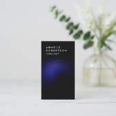 垂直ブルーブラック品質トレンディー 名刺 (スタンド正面)