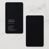 垂直プレミアムブラックトレンディープロフェッショナル 名刺 (正面/裏面)