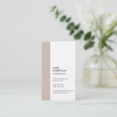 垂直プレミアムリネンミニマルモダンリスト 名刺 (スタンド正面)