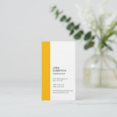 垂直プレミアムリネンミニマルモダンリスト 名刺 (スタンド正面)