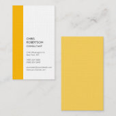 垂直プレミアムリネンミニマルモダンリスト 名刺 (正面/裏面)