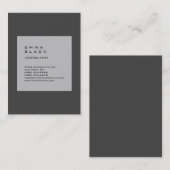 垂直プレーングレーコンサルタユニークントスタイリッシュ 名刺 (正面/裏面)