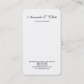 垂直プレーンブラシスクリプトのミニマルシンプルリスト 名刺 (正面)