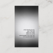 垂直プロフェッショナルグレーストライプビジネスカード 名刺 (裏面)
