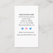 垂直プロフェッショナルビジネスロゴソーシャルメディア ロイヤリティカード (裏面)