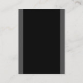 垂直プロフェッショナルブラックグレーグリーンモノグラム 名刺 (裏面)