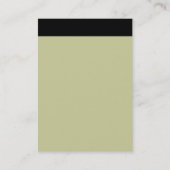 垂直ヘッダー – ブラックウォームグレーCCCC99 名刺 (裏面)