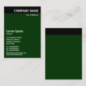 垂直ヘッダー – 濃い緑の黒003300 名刺 (正面/裏面)