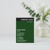 垂直ヘッダー – 濃い緑の黒003300 名刺 (スタンド正面)