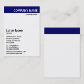 垂直ヘッダー – 青（白） 名刺 (正面/裏面)