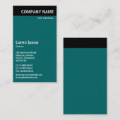 垂直ヘッダー – 黒(ティール（緑がかった色）0066666) 名刺 (正面/裏面)