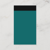 垂直ヘッダー – 黒(ティール（緑がかった色）0066666) 名刺 (裏面)