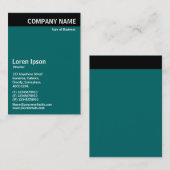 垂直ヘッダー – 黒(ティール（緑がかった色）0066666) 名刺 (正面/裏面)