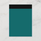 垂直ヘッダー – 黒(ティール（緑がかった色）0066666) 名刺 (裏面)