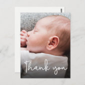 垂直ベビーシャワーありがとう出産発表 ポストカード (正面/裏面)