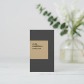 垂直ベージュグレーユニーク名刺 名刺 (スタンド正面)