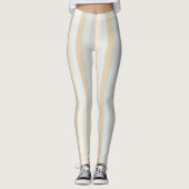 垂直ベージュストライプデコオン レギンス (正面)