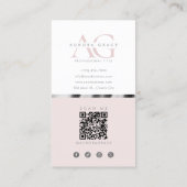 垂直ホワイトシルバーのグレース 名刺 (裏面)