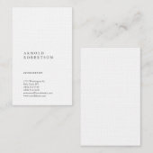 垂直ホワイトトレンディーコンサルタクラシカルント 名刺 (正面/裏面)