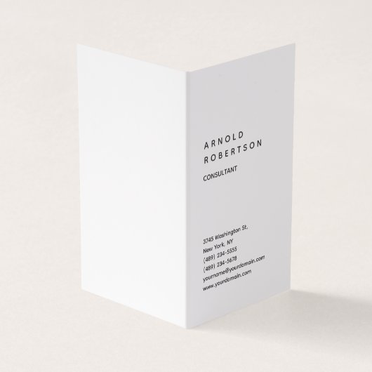 垂直ホワイトトレンディーコンサルタントの名刺 名刺 (外部)