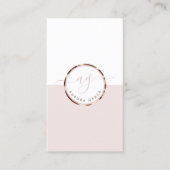 垂直ホワイトローズ金ゴールド猶予 名刺 (正面)