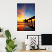 垂直マンハッタンビーチピア ポスター (ホームオフィス)