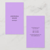 垂直マーブルピンクの背景の平モダン野 名刺 (正面/裏面)