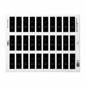 垂直ミニマリストブラックプロフェッショナル モダン ラベル (フルシート)