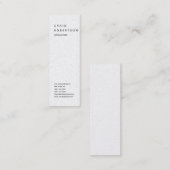 垂直ミニマル平白モダントレンディー スキニー名刺 (正面/裏面)