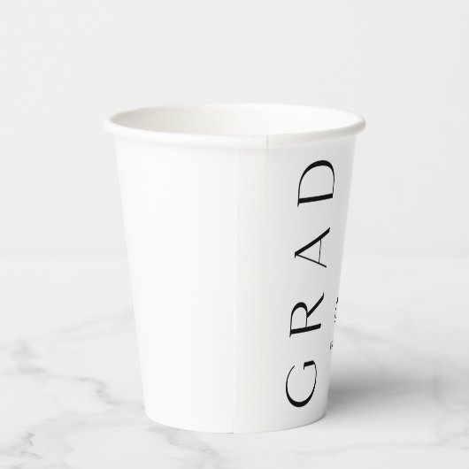 垂直モダンタイポグラフィ卒業 紙コップ (右)