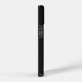 垂直モダンモノグラム白黒 iPhoneケース (右側面)