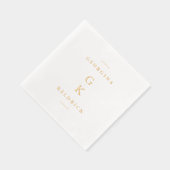 垂直モダンモノグラム 箔ナプキン (右)