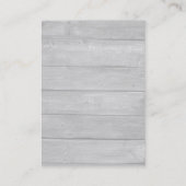 垂直モダン木地背景モノグラム 名刺 (裏面)