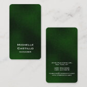 垂直ラウンドコーナーグリーンユニークデザイン 名刺 (正面/裏面)