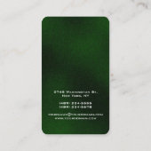 垂直ラウンドコーナーグリーンユニークデザイン 名刺 (裏面)