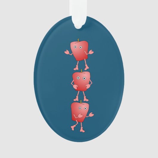 垂直リンゴ オーナメント (正面)