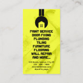 垂直レンチのホームハンドマン 名刺 (裏面)