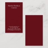 垂直ローズウッドユニーククリエイティブ 名刺 (正面/裏面)