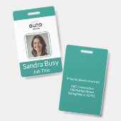 垂直会社の垂直IDバッジ |カスタマイズ可能 バッジ (正面＆裏面)