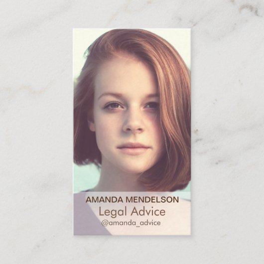 垂直写真テンプレート 名刺 (正面)