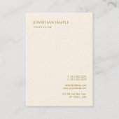 垂直名刺金ゴールド文字エレガントテンプレート 名刺 (裏面)