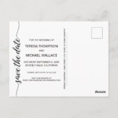 垂直婚約写真Dateスクリプトの保存 ポストカード (裏面)